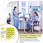 2 Pack Visitor Badges with Carbon Copy Visitor Stickers Letter Size Visitor Log Book Protecting Privacy Pages Register Book Business Guest Name tag for School Clinics Church 900 Badges 120 Memo Pages