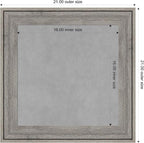Amanti Art Grey Framed Magnetic Board 21x21 Small Vision Board for use with Magnets, 100% Metal Sheet to Display Items as Office Decor or for Home Organization in mudroom, Kitchen or Kids Room