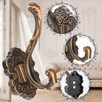 4 Pcs Vintage Coat Hooks Wall Mount, Matte Metal Hat Hooks for Entryway, Cubicle, Mudroom, Bathroom, Heavy Duty Copper Color Decorative Wall Hooks for Towel, Key, Robe, Backpack, Purse, Bag, Clothes