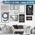 HBCY Creations 11" X 17" Torched Brown Solid Wood Frame Wall Chalkboard, Magnetic Surface, Home Décor, Restaurant & Café Menus, Blackboard, Includes Chalk, Eraser & Hanging Hardware