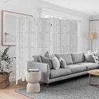ALeesing 6 Panel Room Divider, 5.6Ft Wood Room Dividers and Folding Privacy Screens, Room Divider Wall Freestanding Room Partitions, Room Dividers Screen for Home Office Bedroom, White