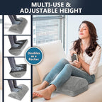 ComfiLife Foot Rest for Under Desk at Work – Adjustable Height Memory Foam Foot Stool for Under Desk, Office Chair & Gaming Chair – Ergonomic Footrest for Back & Hip Pain Relief (Gray)