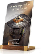 1 Pack Acrylic Sign Holder 8.5 x 11 Inch with Walnut Wood Base, Clear Tabletop Acrylic Display for Menu & Flyer Holder, Commercial Table Frames for Restaurant, Office, Coffee, Bar, Wedding, Hotel