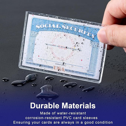 10 Pack Social Security Card Protector Medicare New Credit Card Holder,24 Mil Soft Clear Card for Waterproof SSN Card Protector，ID/Debit/Credit Card Covers Sleeve (10)