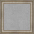 Amanti Art Silver Framed Magnetic Board 25x25 Medium Vision Board for use with Magnets, 100% Metal Sheet to Display Items as Office Decor or for Home Organization in mudroom, Kitchen or Kids Room