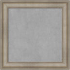 Amanti Art Silver Framed Magnetic Board 25x25 Medium Vision Board for use with Magnets, 100% Metal Sheet to Display Items as Office Decor or for Home Organization in mudroom, Kitchen or Kids Room