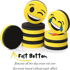 Mr. Pen- Smiley Magnetic Whiteboard Erasers, 8 Pack - Mini, Cute, Dry Erase