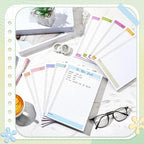 Censen 10 Packs To Do List Notepads, Simple Daily Reminder Checklist Planner Mix Color for Organizing, Planning, College Ruled, Office Gifts, 8.5 x 5.5 Inches, 60 Sheets Each