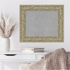 Amanti Art Silver Framed Magnetic Board 23x27 Small Vision Board for use with Magnets, 100% Metal Sheet to Display Items as Office Decor or for Home Organization in mudroom, Kitchen or Kids Room