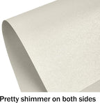 24 Sheets Silver Shimmer Cardstock 8.5 x 11 Metallic Paper, Goefun 80lb Card Stock Printer Paper for Invitations, Crafts, DIY Cards，Graduations