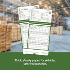uPunch Time Clock Cards Hn3000, Two Sides, 7.37 X 3.37, 50/Pack