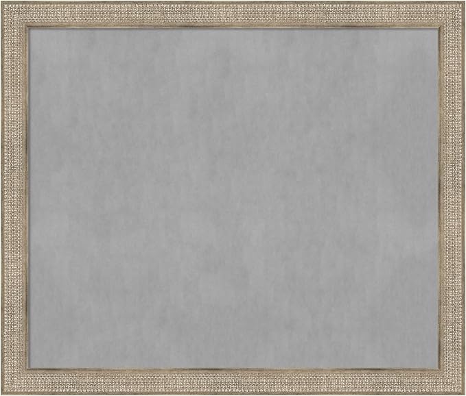 Amanti Art Silver Framed Magnetic Board 46x54 Oversize Vision Board for use with Magnets, 100% Metal Sheet to Display Items as Office Decor or for Home Organization in mudroom, Kitchen or Kids Room