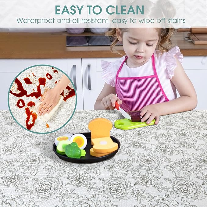 ALIUNI Drawer and Shelf Liner, Non-Slip Kitchen Cabinet Liners Non-Adhesive Thick Strong Grip Waterproof Washable Mats Protect Dresser Shelves Cupboard Bathroom Cabinets, Rose, 12 in X 10 FT