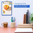 TFDLCG zm Blue Plastic Clipboard with Pen Holder,Nursing Clipboard Standard Letter A4 Size,Thickened Clip Boards 8.5x11,Hanging Clipboards for Men Kids Students Office School Home Work