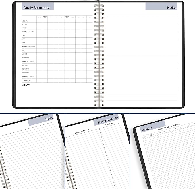 AT-A-GLANCE 2026 Planner, Monthly, 7" x 8-1/2", Medium, Hardcover, DayMinder, Black (G400H0026)