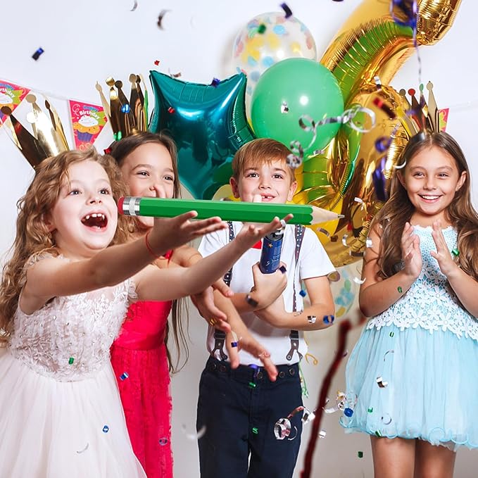 smrtcol Wooden Jumbo Pencil for Prop Gifts Decor 14 Inch Funny Big Novelty Pencil with Cap Green
