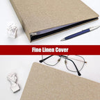 Vienrose 3 Ring Binder 1 Inch Round Rings with Linen Fabric Cover, Fits 8.5 x 11 Inch Paper, Durable Organizer for School, Office, Home, Recipes (2 Pack,Khaki)