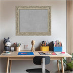 Amanti Art Silver Framed Magnetic Board 20x24 Small Vision Board for use with Magnets, 100% Metal Sheet to Display Items as Office Decor or for Home Organization in mudroom, Kitchen or Kids Room