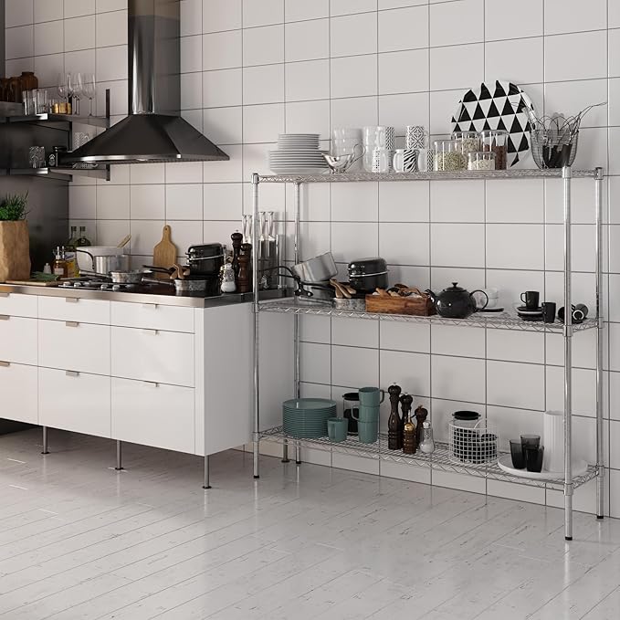Regal Altair 14" Deep x 60" Wide x 54" Height Wire Shelving Kit | 3-Tier | NSF Commercial Storage Rack Unit