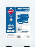 Printable Labels for Mailing - Laser/Ink Jet Compatible Shipping Address Return Labels, 80 per Sheet, 1/2 x 1-3/4", Box of 250 Pages/20000 Labels, White