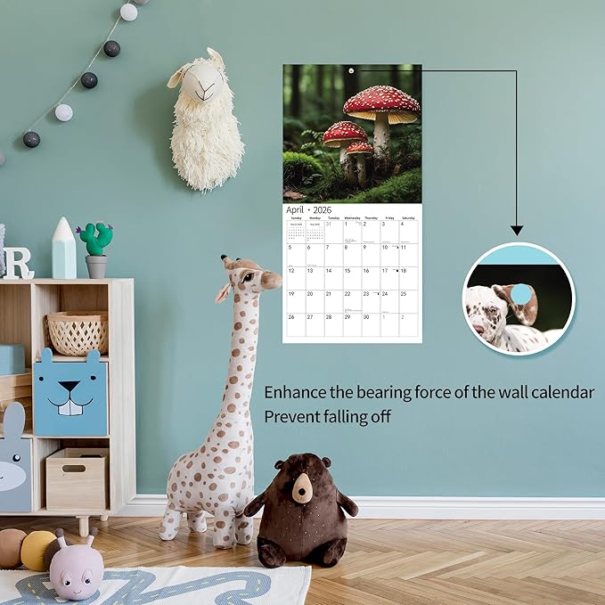 2026 Wall Calendar,Calendar 2026, November 2025 - December 2026, Wall Calendar Happy Dog, 12" x 24" Opened,Full Page Months Thick & Sturdy Paper for Gift Perfect Calendar Organizing & Planning