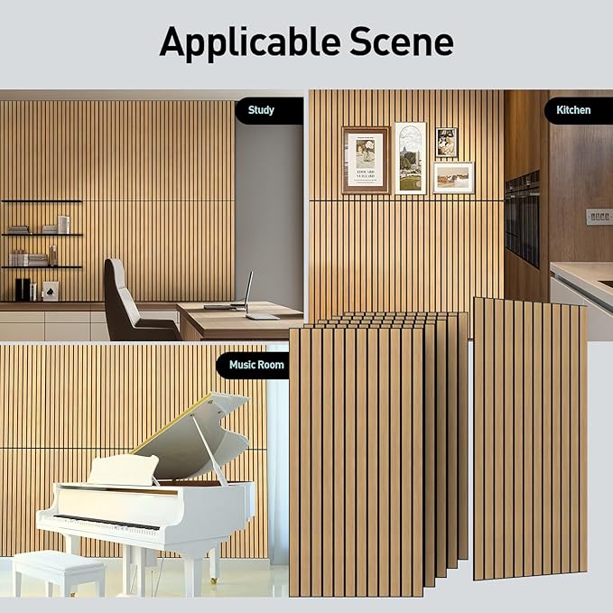 UMIACOUSTICS 6 Packs Acoustic Panel,47.2 x 23.6 Inches Decorative Sound Proof Panel for Office,Home Theater,Studio,Khaki