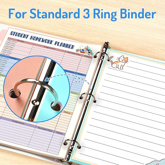 Forvencer 8-Tab Binder Dividers with Tabs, Big Tabs, Write&Erase Plastic Dividers for 3 Ring Binder, Binder Tabs for Organizers, 3 Ring Binder Dividers with Tabs for School Office (Muted, 2 Set)