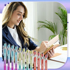 Zonon 12 Pcs Inspirational Pens Bulk Funny Ballpoint Pen with Stylus Tip Motivational Gifts for Valentine's Day Teacher Coworkers Nurse School Office Supplies(Plating Color,Motivational Style)