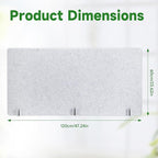 2 Pack Desk Privacy Panel 47.2" x 23.6" Acoustic Divider Panel Portable Desk Partition Desk Divider Noise Visual Isolate Table Divider for Student Study Reception Area Office Library