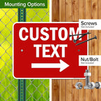 Custom Arrow,Custom Directional Sign, Right Arrow, 18x24 Inches, Rust Free .063 Aluminum, Fade Resistant, Made in USA by My Sign Center