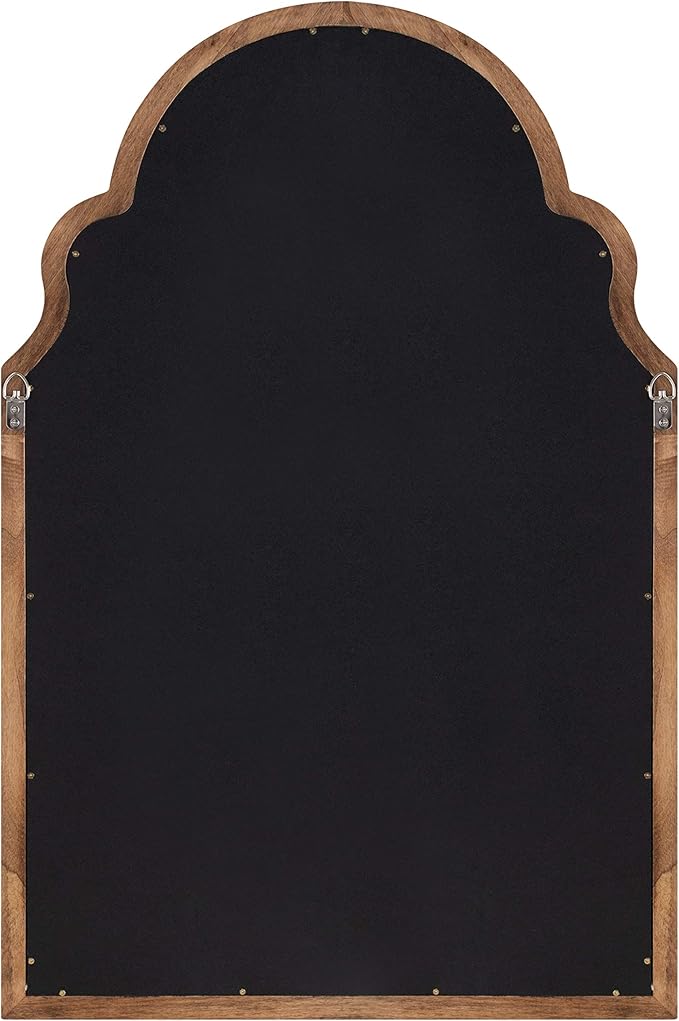 Kate and Laurel Hogan Farmhouse Framed Arch Fabric Pinboard, 24 x 36, Natural Rustic, Decorative Bulletin Board for Wall