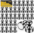 VNDUEEY 60Pcs Black Fridge Magnet Refrigerator Magnets, Magnets for Whiteboard, Small Strong Magnets for Kitchen, Office, School, Metal Decorative, Teacher Supplies