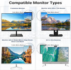 FILMEXT 2 Pack 22 Inch Computer Privacy Screen Filter for 16:10 All-in-One Desktop/Frameless Monitor - Removable Blue Light UV Blocking Privacy Shield for Thin Bezel Computer