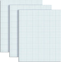Ctosree 3 Pcs 8.5 x 11 Quadrille Pads 10 Squares Per Graph Paper Pad Back to School Engineer Grid Paper Pad for School Supplies 50 Sheets/Pack