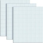 Ctosree 3 Pcs 8.5 x 11 Quadrille Pads 10 Squares Per Graph Paper Pad Back to School Engineer Grid Paper Pad for School Supplies 50 Sheets/Pack