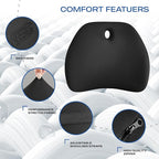 Skechers Lumbar Support Pillow for Office Chair,Memory Foam Lumbar Pillow,Lower Back Pain Relief Lumbar Pillow,Ergonomic Design Back Support Pillow for Office Chair,Car,Home,Travel,Black