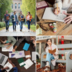 ViVin Lined Journal Notebooks for Work, 192 Pages, Medium 5.5 x 8.3 inch, College Ruled, A5 Hardcover Journaling Notebooks for Writing, 8 Pack Bulk,Brown