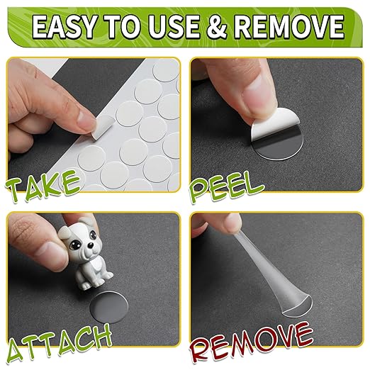 Piteno® 150Pcs Double Sided Adhesive Dots, 1.2" Clear Removable Sticky Adhesive Mounting Putty, Waterproof No Trace Dots Adhesive Putty for Poster Picture Festival Decoration Museum (30mm)