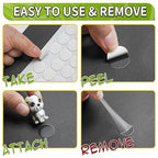 Piteno® 150Pcs Double Sided Adhesive Dots, 1.2" Clear Removable Sticky Adhesive Mounting Putty, Waterproof No Trace Dots Adhesive Putty for Poster Picture Festival Decoration Museum (30mm)