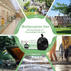 45-50 Gallon Black Trash Bags 120 Count - 38''x47'' Large Garbage Bags Unscented, 40+ Gallon Trash Can Liners, Multipurpose for Office, Outdoor, Yard and Commercial