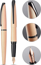 Cross ATX Refillable Fountain Presented in a Luxury Gift Box - Medium Point, Black Ink, Sandblasted Rose Gold