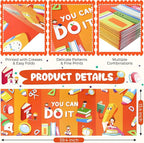 24 Pcs Privacy Boards for Student Desks Bright Colored Classroom Desk Divider Trifold Table Desk Privacy Panel Folders Screen Partition for School Teacher Student Study Test Home(Pen)
