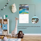 2026 Wall Calendar,Calendar 2026, November 2025 - December 2026, Wall Calendar Beaches, 12" x 24" Opened,Full Page Months Thick & Sturdy Paper for Calendar Organizing & Planning