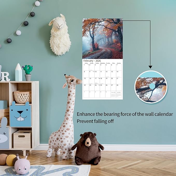 2026 Wall Calendar,Calendar 2026, November 2025 - December 2026, Wall Calendar Mystic Forests, 12" x 24" Opened,Full Page Months Thick & Sturdy Paper for Gift Perfect Calendar Organizing & Planning