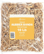 BILINNY Rubber Bands Size 33, Bulk Pack of 10lb (6,000) Tan Rubber Bands, 3.5"x1/8", Made In USA