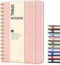 Graph Spiral Journal Notebook, A5 Hardcover Spiral Journals for Women Men, 100 GSM Graph Paper Notebooks, 150 Pages Spiral Bound Grid Notebook for Writing Note Taking Work 5.75" x 8.38", Blush Pink