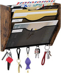 PAG-Mass Wall File Organizer With Hooks,3 Tier Mesh Mail Organizer Wall Mounted,Hanging File Organizer,Magazine Holder for Documents,Magazine,Literature,File,Mails,Envelopes