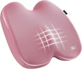 Skechers Seat Cushion, Ergonomic Memory Foam Cushion for Long Sitting Hours on Office & Home Chair, Car Seat Cushion for Sciatica, Coccyx Cushion,Pink