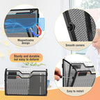 Docnest 2 Tier 3 Pack Magnetic Wall Mounted File Holders,Mesh Letter Organizer, Magnetic Hanging Mail Paper Document Organizer for Office, Home, School, Black