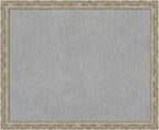 Amanti Art Silver Framed Magnetic Board 36x44 X-Large Vision Board for use with Magnets, 100% Metal Sheet to Display Items as Office Decor or for Home Organization in mudroom, Kitchen or Kids Room